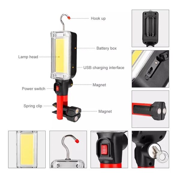 Επαναφορτιζόμενος Φακός Εργασίας 20W - 700 Lumen