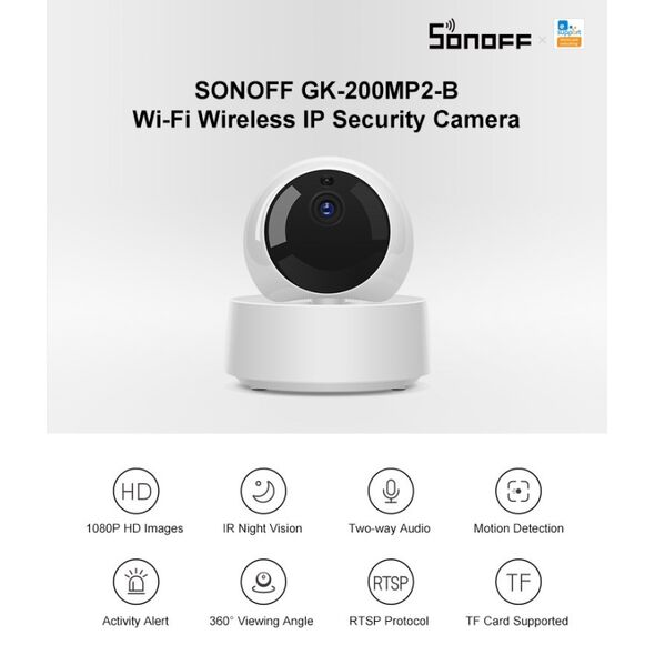 Ασύρματη Κάμερα Ασφαλείας 1080P HD 360° WiFi - Λευκό χρώμα