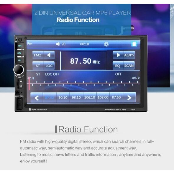 Ηχοσύστημα Αυτοκινήτου με Οθόνη Αφής- Multimedia 7 inch Car Audio Stereo MP5 Player 7060B