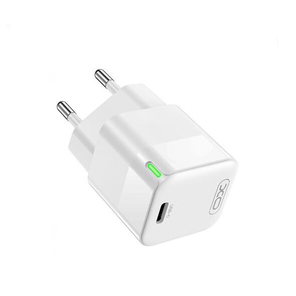 XO - CE06 wall charger 30W USB-C,PD GaN LED indicator white XO-CE06-W 68448 έως 12 άτοκες Δόσεις
