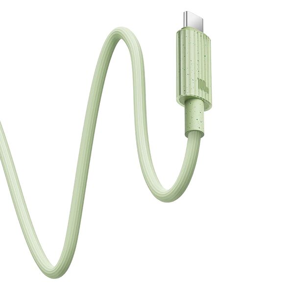 Baseus Cablu Type-C la USB-C, Super Fast Charge, 100W, 480Mbps, 1m - Baseus Habitat Series (P10360202631-00) - Natural Green 6932172643010 έως 12 άτοκες Δόσεις