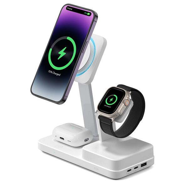 ESR ESR - Premium 5in1 Wireless Charging Station HaloLock (6E004) - with GaN, iPhone MagSafe, AirPods, Apple Watch, 65W - White 4894240166109 έως 12 άτοκες Δόσεις