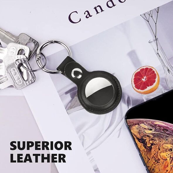 Techsuit Husa pentru AirTag - Techsuit Secure Leather Holder (SLH1) - Black 5949419077621 έως 12 άτοκες Δόσεις