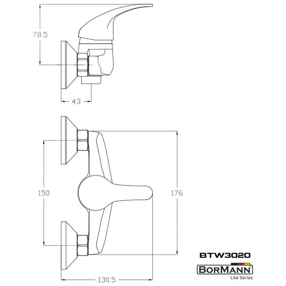 Bormann Lite Btw3020 Μπαταρια Μπανιου "iris" 40mm Αναμεικτικη 650g 026020 έως 12 Άτοκες Δόσεις