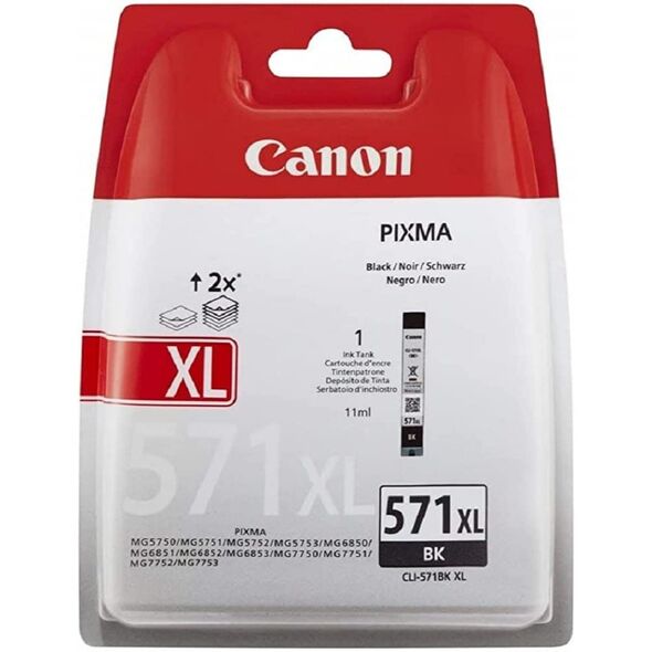 Canon Μελάνι Inkjet CLI-571BK XL Black (Blister Pack) (0331C004) (CANCLI-571BKXLBLP) έως 12 άτοκες Δόσεις