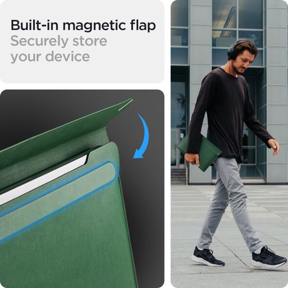 Spigen Husa pentru Laptop 13-14" - Spigen Valentinus Sleeve - Jeju Green 8809896747264 έως 12 άτοκες Δόσεις