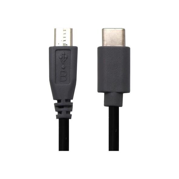 Καλώδιο Σύνδεσης USB 2.0 USB C σε micro USB 1m Μαύρο (Ασυσκεύαστο) 1110111010357 1110111010357 έως και 12 άτοκες δόσεις