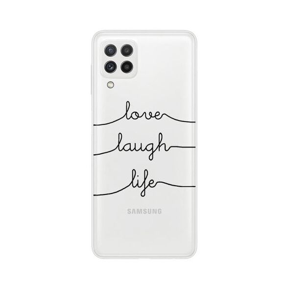 Θήκη TPU inos Samsung A225F Galaxy A22 4G Art Theme Love-Laugh-Life 5205598149246 5205598149246 έως και 12 άτοκες δόσεις