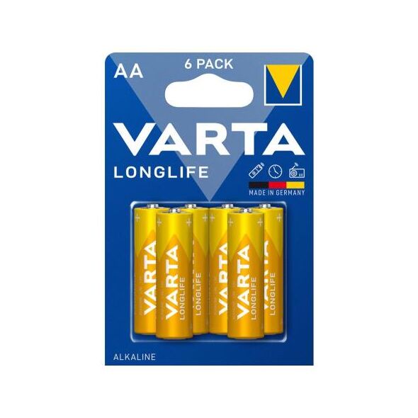 Μπαταρία Alkaline Varta Longlife AA LR06 (4+2 τεμ.) 4008496640836 4008496640836 έως και 12 άτοκες δόσεις