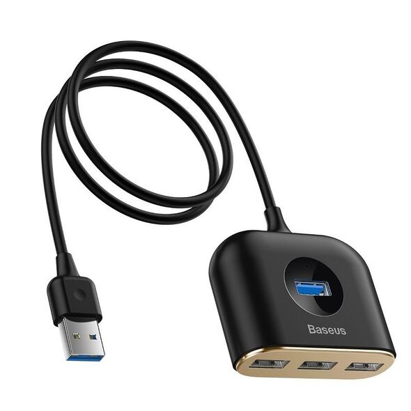 Baseus Baseus Square Round USB Adapter, HUB USB 3.0 to 1x USB 3.0 + 3x USB 2.0.1m (Black) 021655  CAHUB-AY01 έως και 12 άτοκες δόσεις 6953156297104