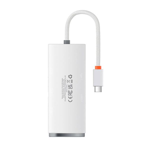 Baseus Baseus Lite Series Hub 4in1 USB-C to 4x USB 3.0 + USB-C, 25cm (White) 033099  WKQX030302 έως και 12 άτοκες δόσεις 6932172606251