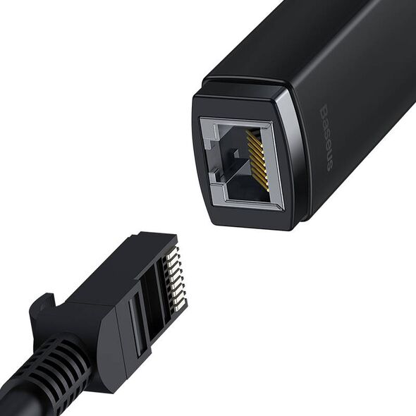 Baseus Network adapter Baseus Lite Series USB to RJ45 (black) 033802  WKQX000101 έως και 12 άτοκες δόσεις 6932172606053
