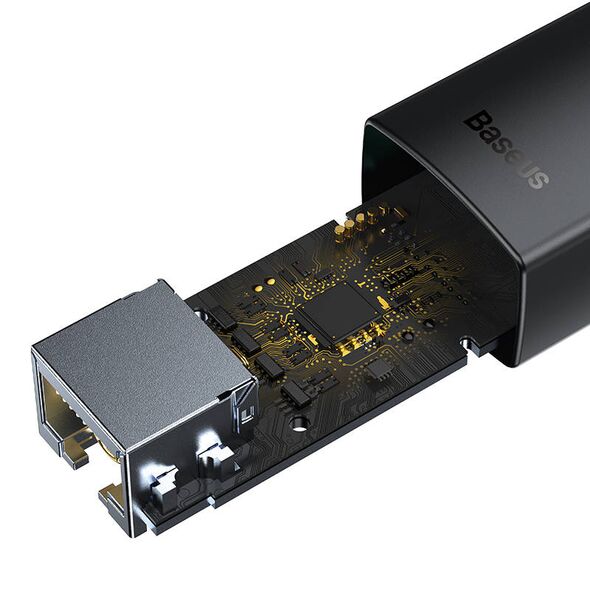 Baseus Network adapter Baseus Lite Series USB to RJ45 (black) 033802  WKQX000101 έως και 12 άτοκες δόσεις 6932172606053