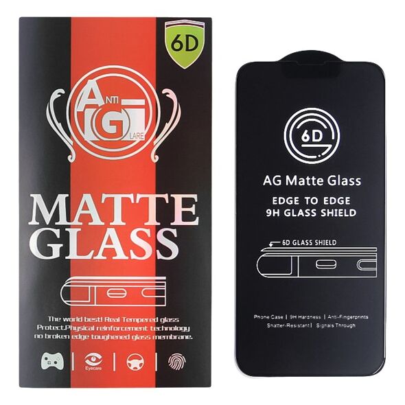 Tempered glass 6D matte for iPhone XS Max / 11 Pro Max black frame