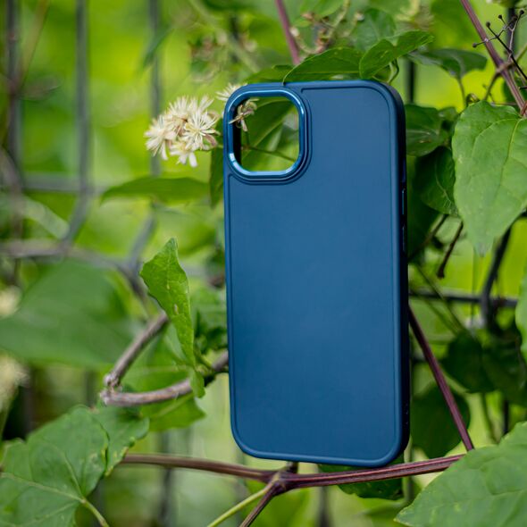 Satin case for iPhone 15 Pro 6,1&quot; dark blue