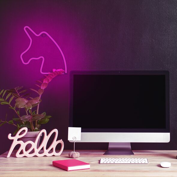 Neon LED Light UNICORN pink Bat + USB FLNEO1 Forever Light