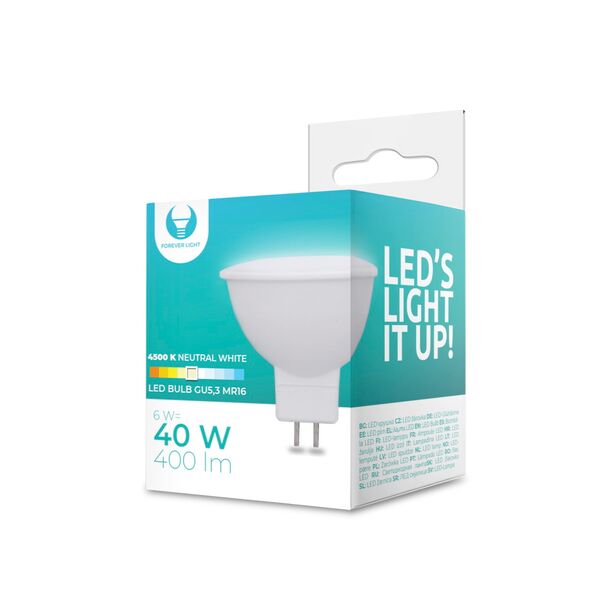 LED Bulb GU5,3 MR16 6W 12V 4500K 400lm Forever Light