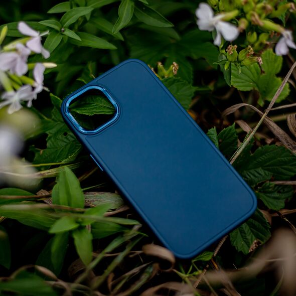 Satin case for iPhone 15 Plus 6,7&quot; dark blue