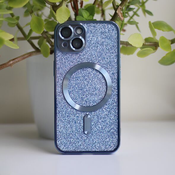 Glitter Chrome Mag case for iPhone 15 Plus 6,7&quot; blue