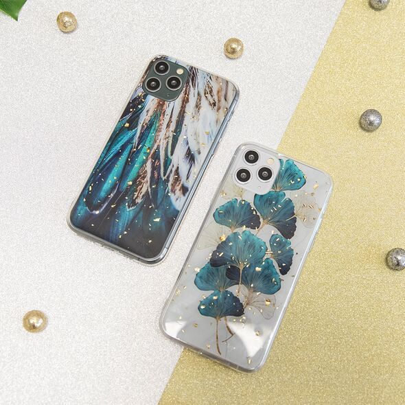 Gold Glam case for Samsung Galaxy A14 4G / A14 5G feathers