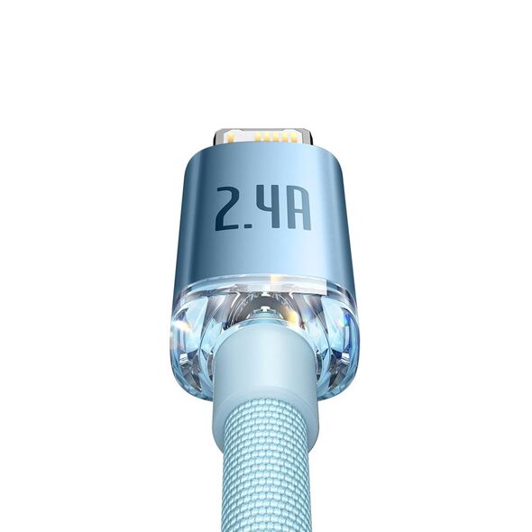 Baseus cable Crystal Shine USB - Lightning 2,0 m 2,4A sky blue