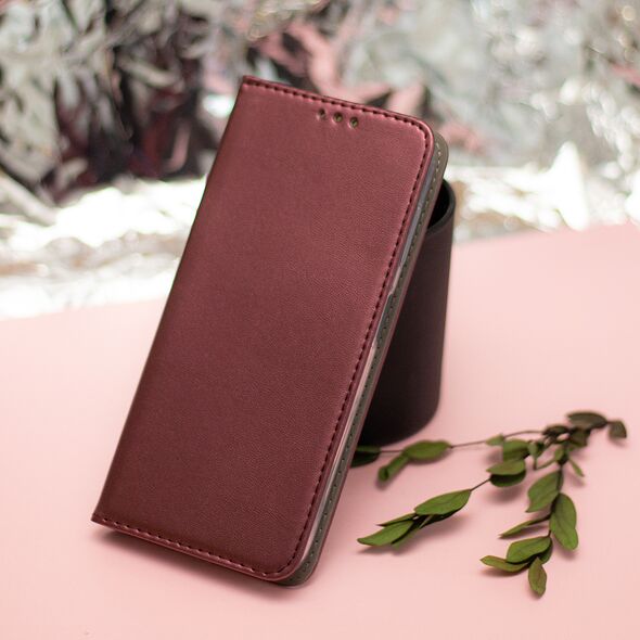 Smart Magnetic case for Xiaomi Redmi Note 13 Pro 5G (global) burgundy