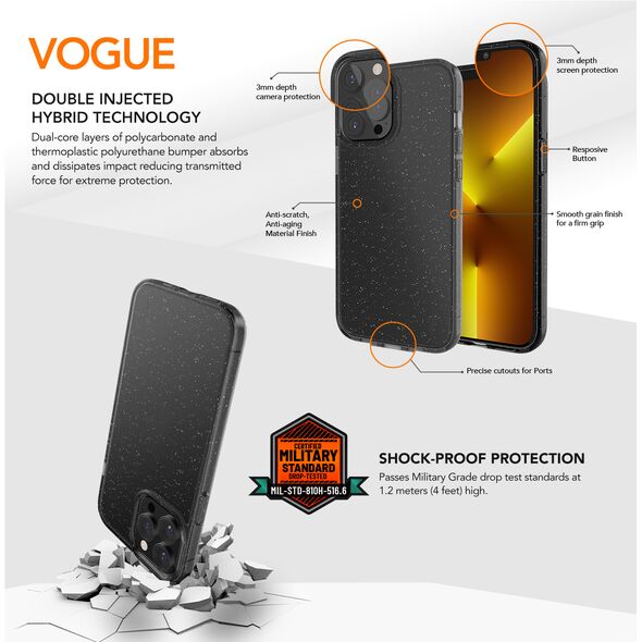 Ugly Rubber Mag Vogue case for iPhone 15 6,1&quot; clear