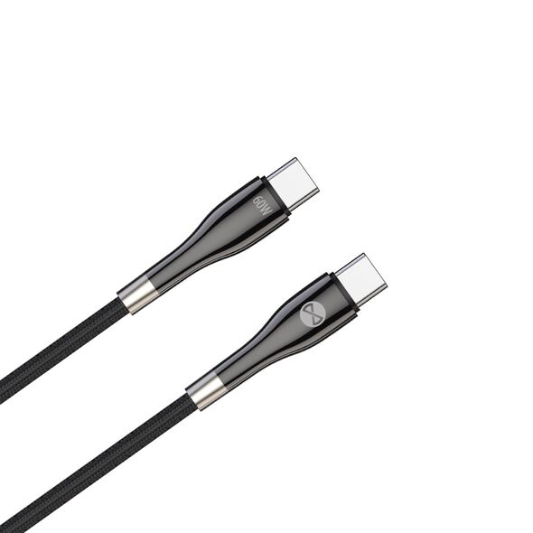 Forever Sleek cable USB-C - USB-C 1,0 m 60W black