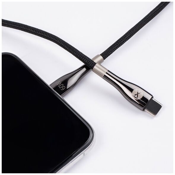 Forever Sleek cable USB-C - USB-C 1,0 m 60W black