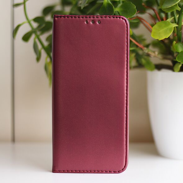 Smart Magnetic case for Samsung Galaxy S23 Plus burgundy