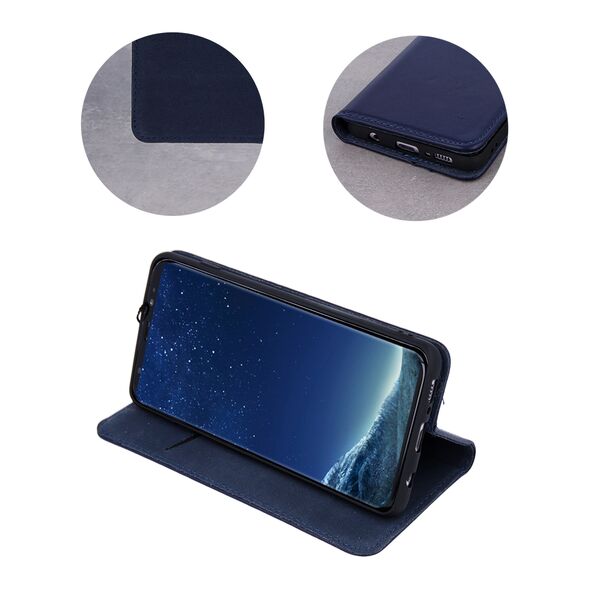 Genuine Leather Smart Pro for Samsung Galaxy A25 5G (global) navy blue