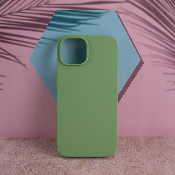 Solid Silicon case for iPhone 13 Mini 5,4&quot; light green