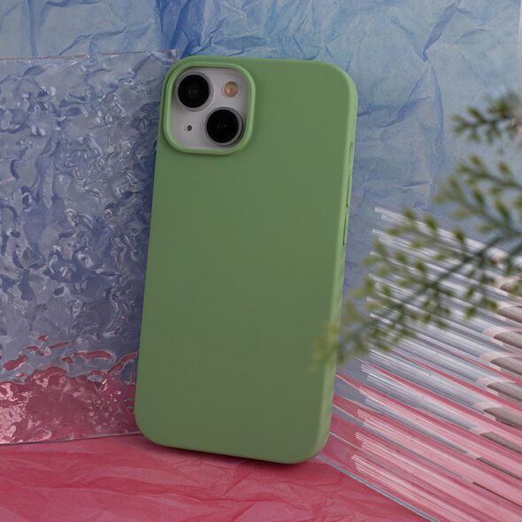 Solid Silicon case for iPhone 13 Mini 5,4&quot; light green