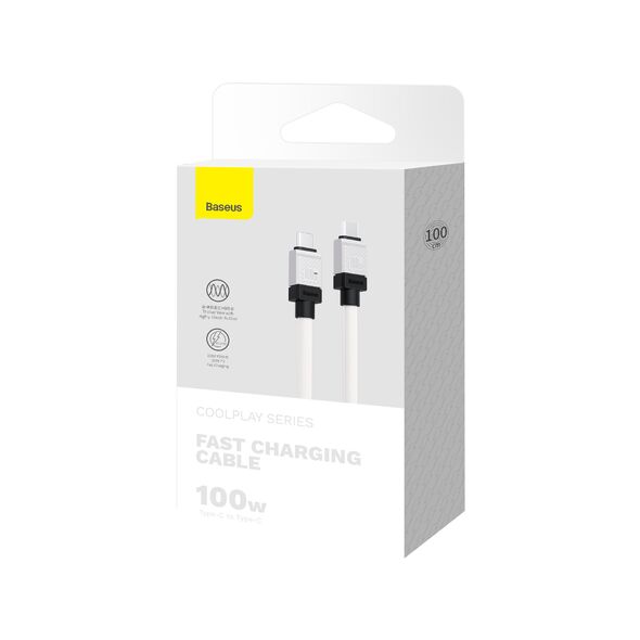 Baseus cable CoolPlay USB-C - USB-C 1m 100W white