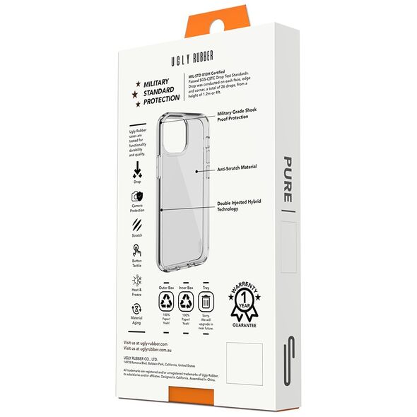 Ugly Rubber Mag Pure case for iPhone 15 Plus 6,7&quot; clear