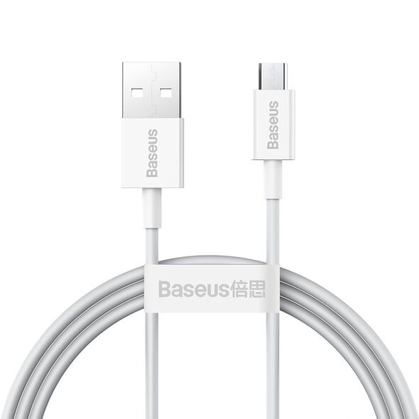 Baseus Baseus - Data Cable Superior Series (CAMYS-02) - USB to Micro-USB, 2A, 1m - White 6953156208490 έως 12 άτοκες Δόσεις