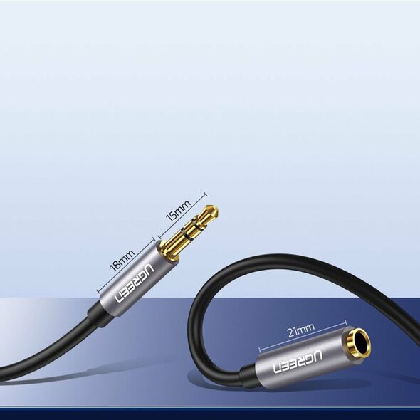 Ugreen Ugreen - Audio Cable (10592) - Jack 3.5mm to Jack, Aux Extension 1m - Silver 6957303815920 έως 12 άτοκες Δόσεις