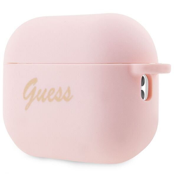 Guess case for AirPods Pro 2 GUAP2LSCHSP pink Silicone Heart Charm 3666339111014