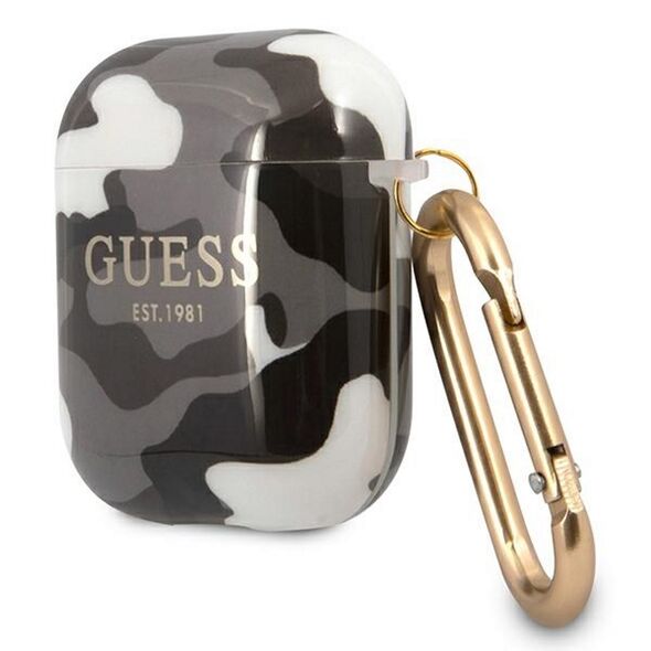 Guess case for AirPods GUA2UCAMG black Camo Collection 3666339010089