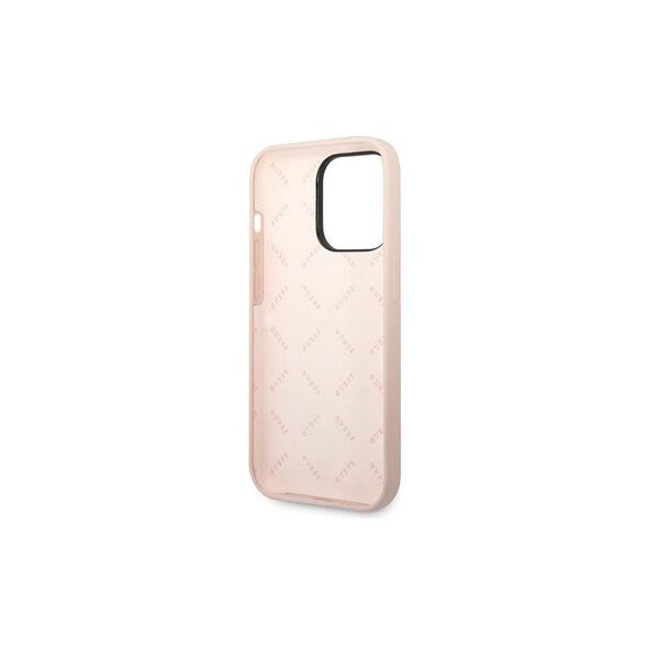 Guess case for iPhone 14 Pro 6,1&quot; GUHCP14LSLTGP pink HC Silicone Line & Triangle 3666339065942