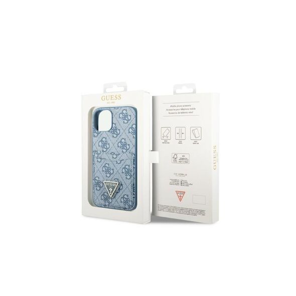 Guess case for iPhone 13 6,1&quot; GUHCP13MP4TPB blue hardcase 4G Triangle Logo Cardslot 3666339047771