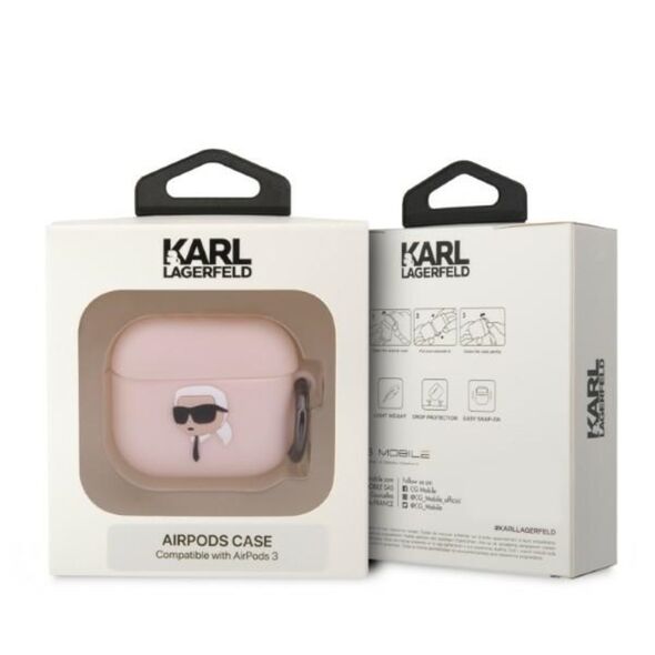 Karl Lagerfeld case for Airpods 3 KLA3RUNIKP white 3D Silicone NFT Karl 3666339087883