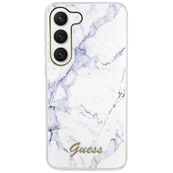 Guess case for Samsung Galaxy S23 Plus GUHCS23MPCUMAH white HC PU/TPU Marble 3666339117412