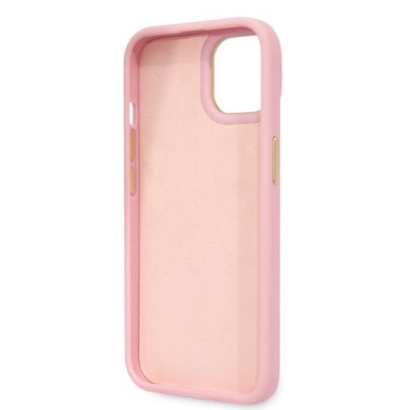 Guess case for iPhone 14 Plus 6,7&quot; GUHCP14MHGCRHP pink hardcase Croco Collection 3666339082932