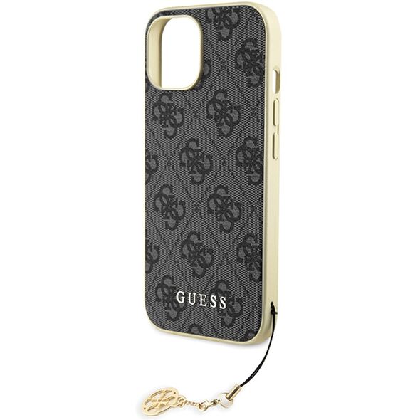 Guess case for iPhone 15 Plus 6.7 GUHCP15SGF4GGR gray hardcase 4G Charms Collection 3666339171667