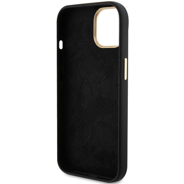 Guess case for iPhone 15 6,1&quot; GUHCP15SSMBSLK black HC SILICONE SCRIPT METAL LOGO & FRAME 3666339149321