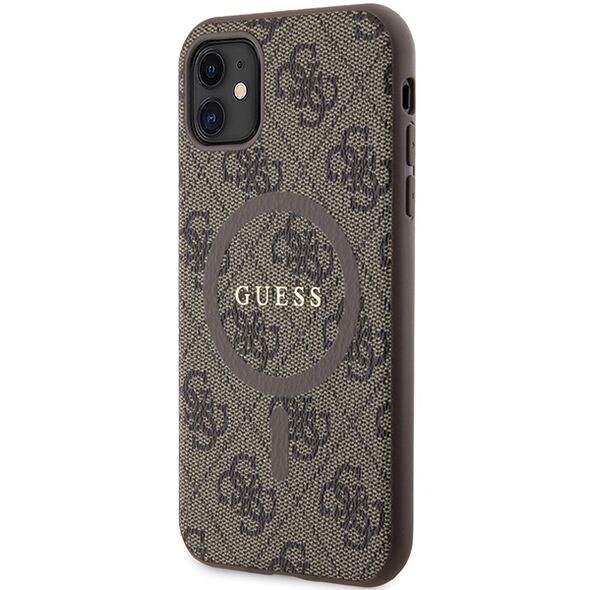 Guess case for iPhone 11 GUHMN61G4GFRW brown HC MAGSAFE PU 4G RING CLASSIC LOGO 3666339226367