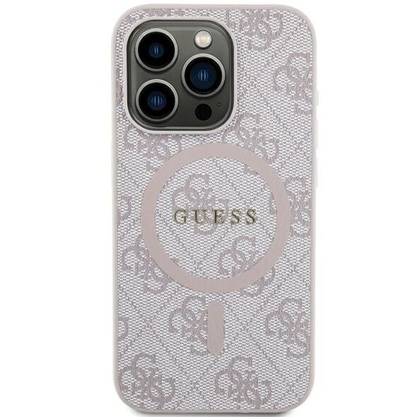 Guess case for iPhone 13 Pro Max 6,7&quot; GUHMP13XG4GFRP pink HC MAGSAFE PU 4G RING CLASSIC LOGO 3666339226695