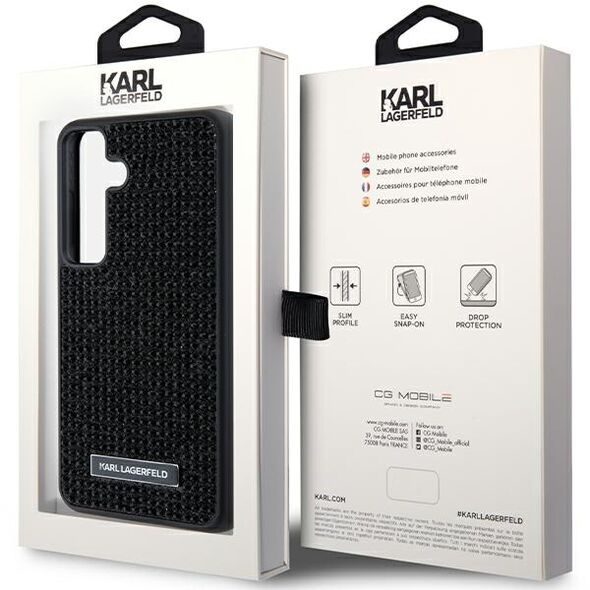 Karl Lagerfeld case for Samsung Galaxy S24 Plus KLHCS24MHDSPRK black HC RHINESTONE LOGO METAL PLATE 3666339241889