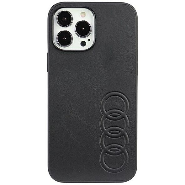 Audi case for  iPhone 13 Pro Max 6,7&quot; AU-TPUPCIP13PM-TT/D1-BK black hardcase Synthetic Leather 6955250226363